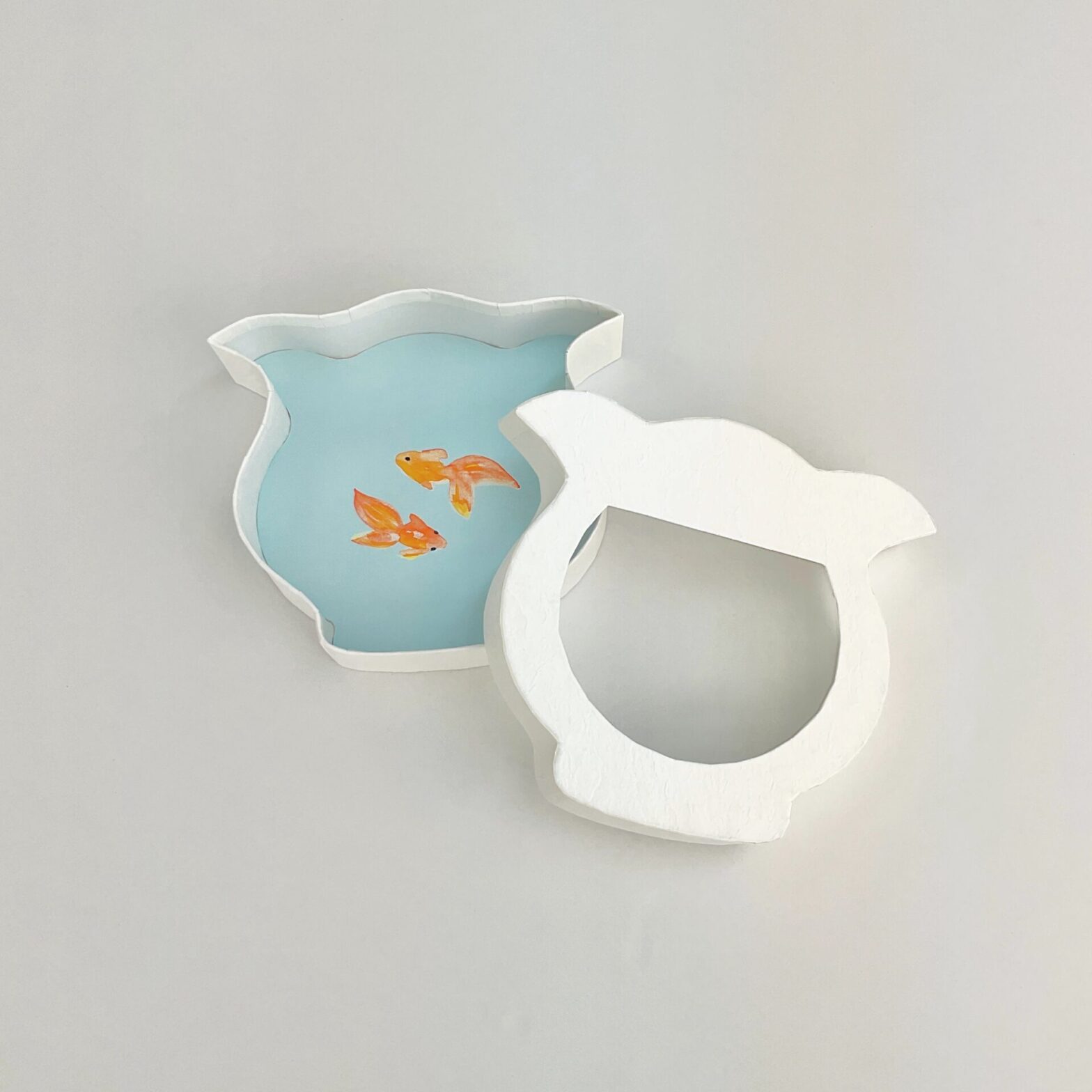 金魚鉢の貼り箱でギフトボックスにも使えます